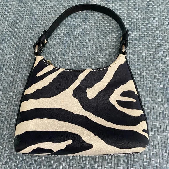 Dooney & Bourke Black and White Zebra Mini Bag - Picture 3 of 5